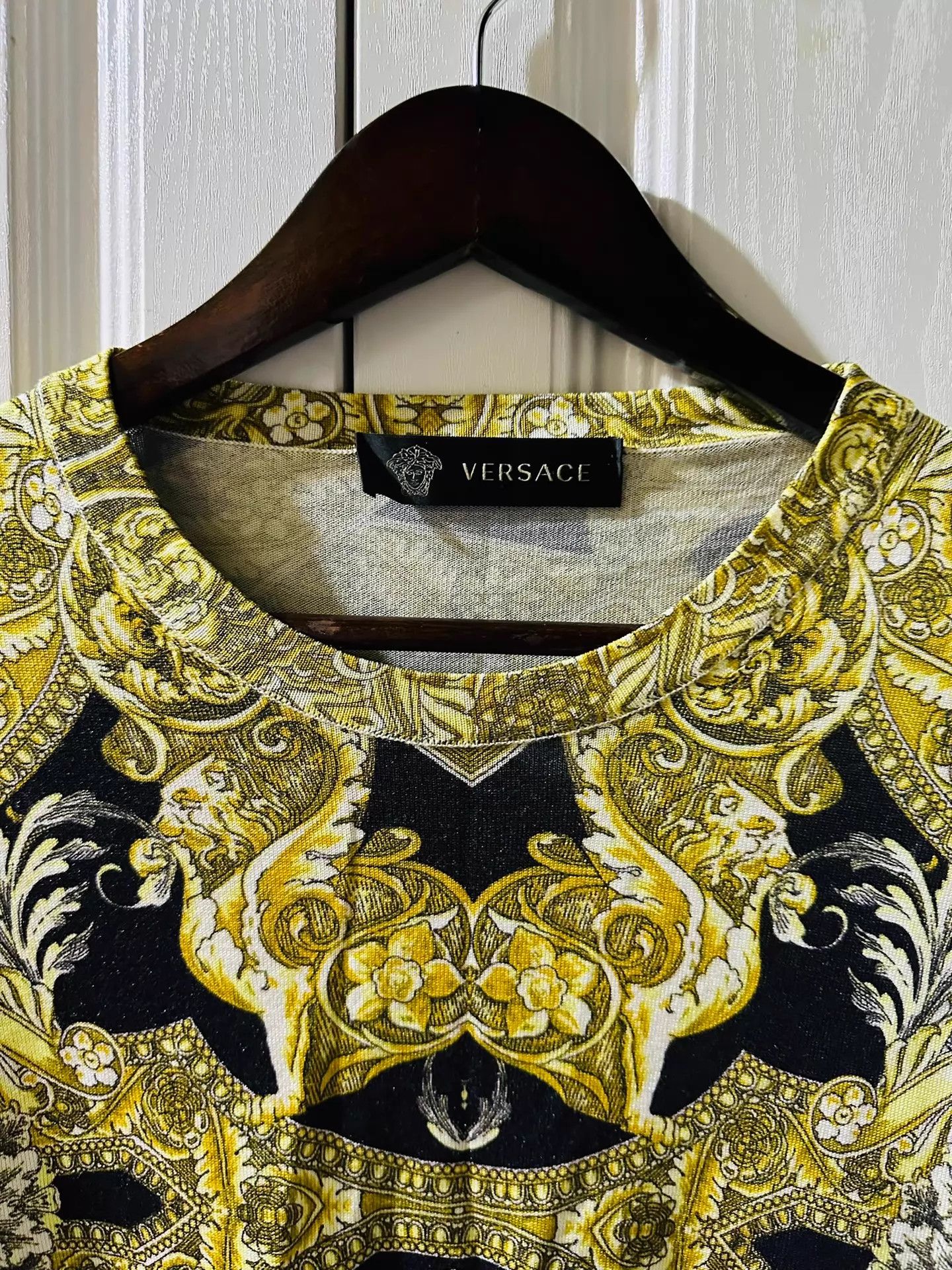 Versace Versace 100% Silk Knit Sweater Baroque BlackGold M Size US M / EU 48-50 / 2 - 3 Thumbnail