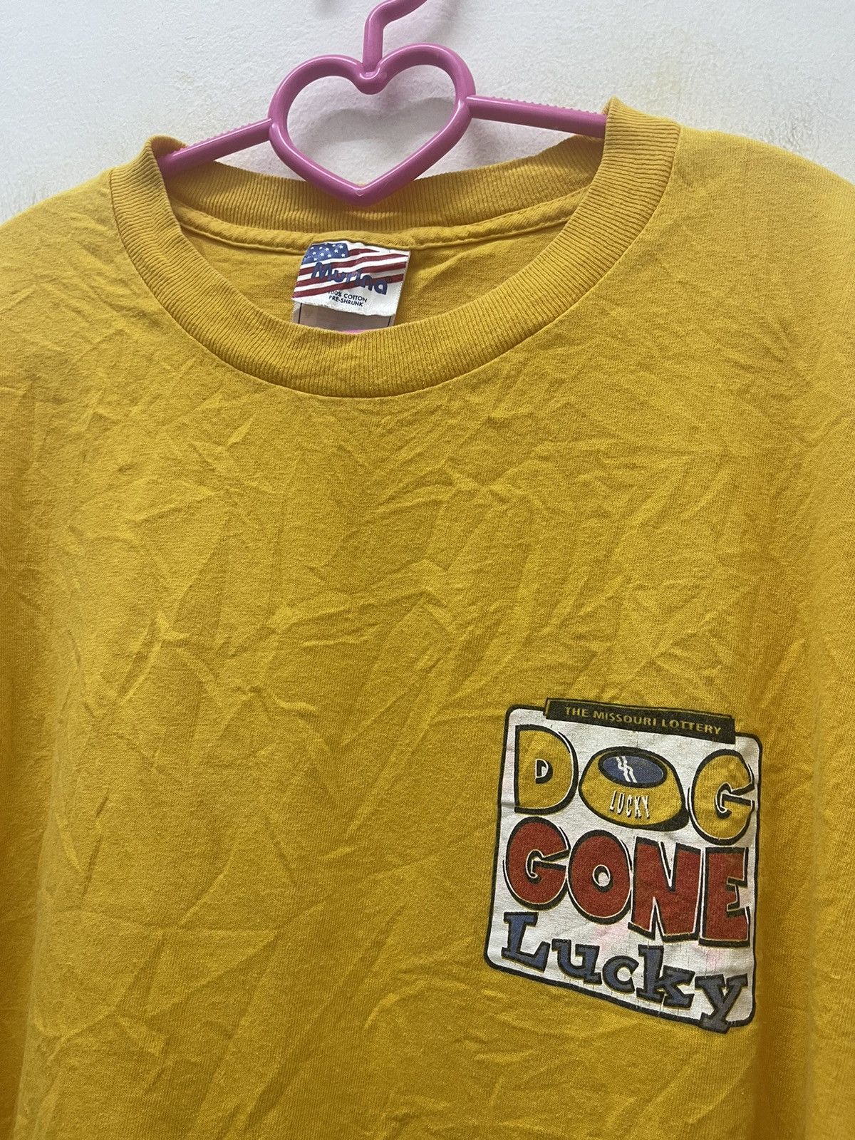 Vintage Rare Vintage DOG GONE LUCKY The Missouri Lottery Surf Promo Size US XL / EU 56 / 4 - 4 Thumbnail