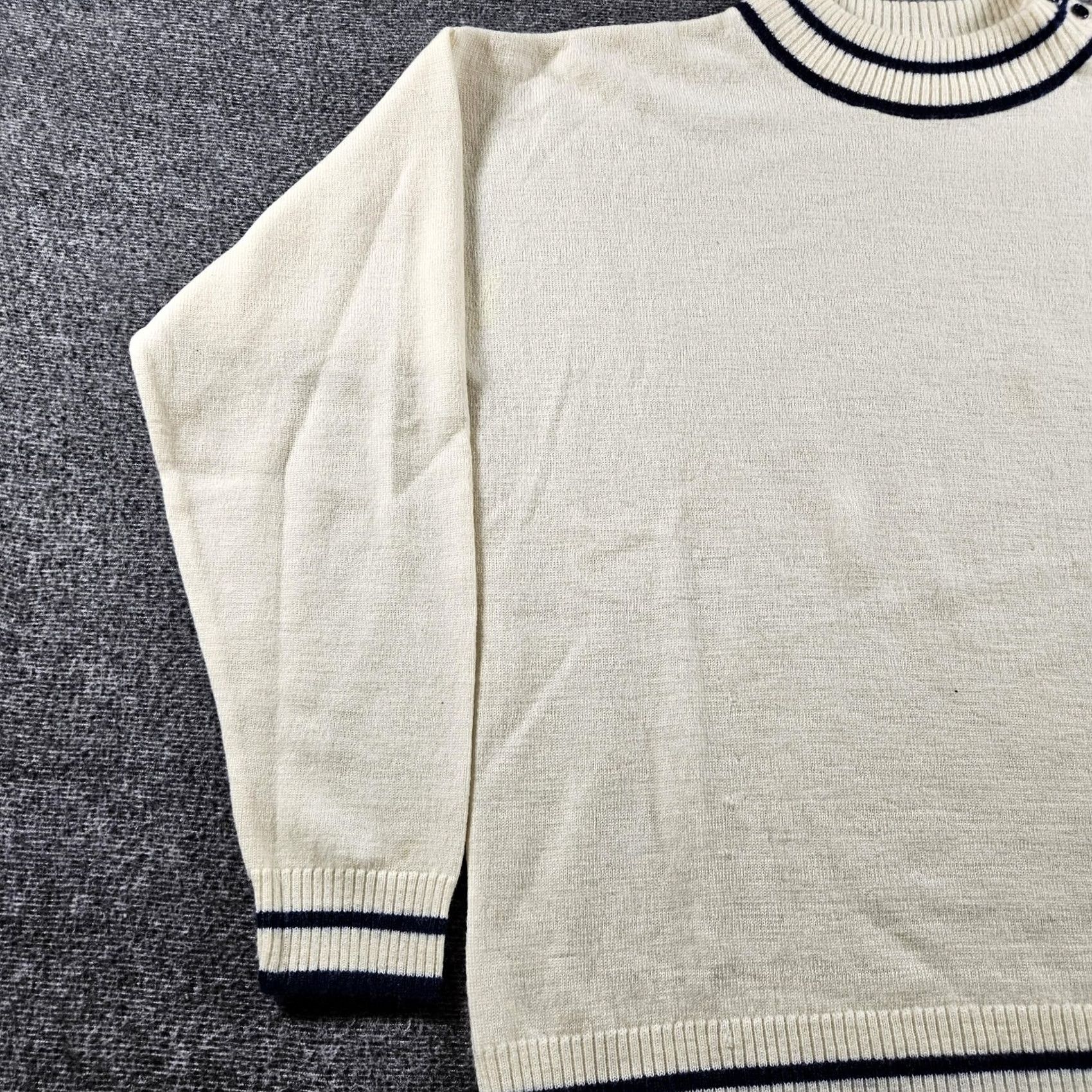 Pendleton Vintage Pendleton Sweater Mens Medium White Wool Button Shoulder Nautical 80s Size US M / EU 48-50 / 2 - 3 Thumbnail