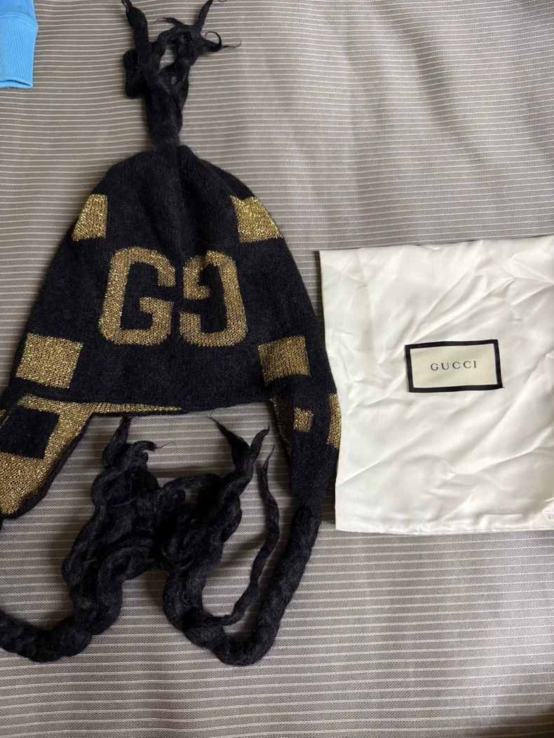 Gucci Gucci Knitted Mohair Braided Hat-dmc Size ONE SIZE - 1 Thumbnail
