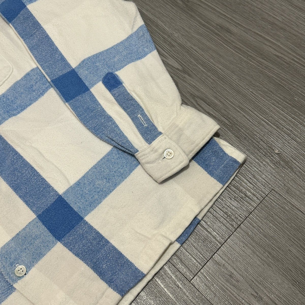 GOODENOUGH × Vintage Good Enough White Blue Flannel Shirt Size US M / EU 48-50 / 2 - 4 Thumbnail