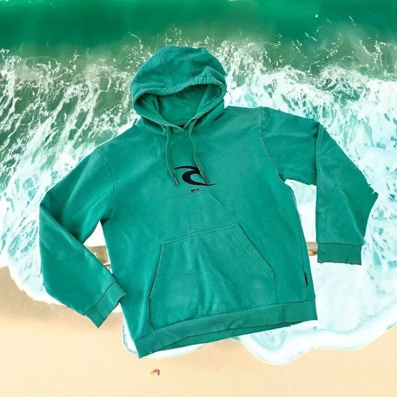 Rip Curl Vintage 90's Rip Curl Sign Font Hooded Fleece. | Grailed