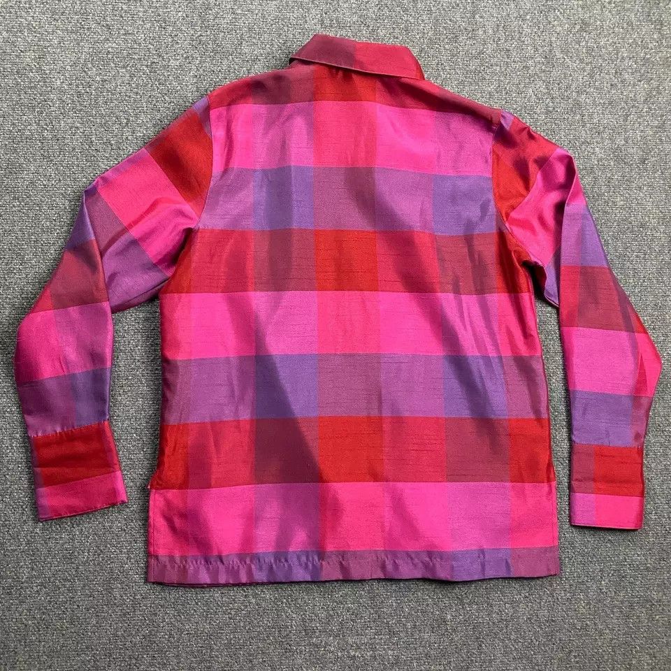 Other Sag Harbor Top Women's 14 Check Pink Button Up Polyester Size XL / US 12-14 / IT 48-50 - 6 Thumbnail
