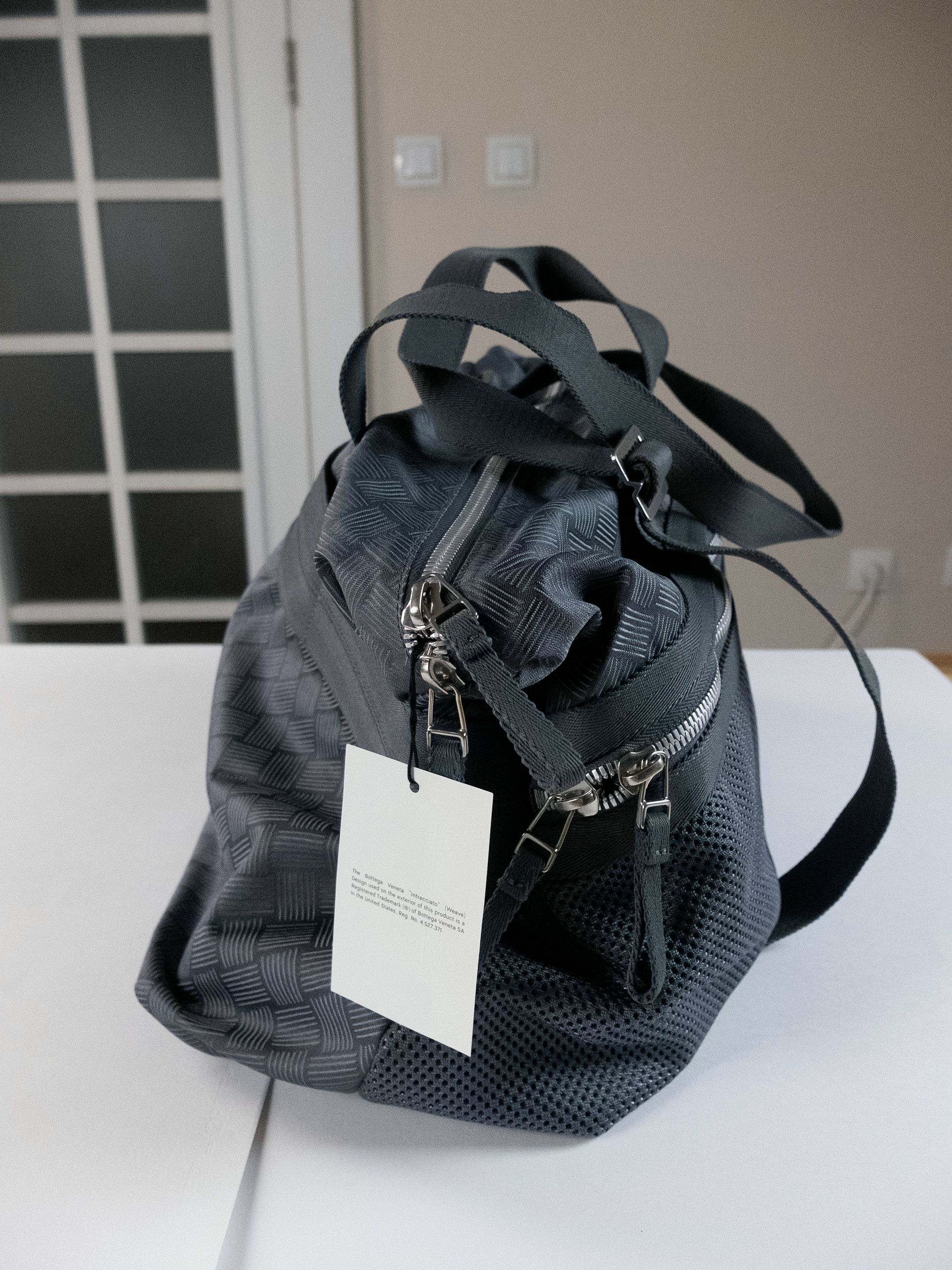 Bottega Veneta BOTTEGA VENETA Alto gray intreciato pattern duffle bag Size ONE SIZE - 4 Thumbnail