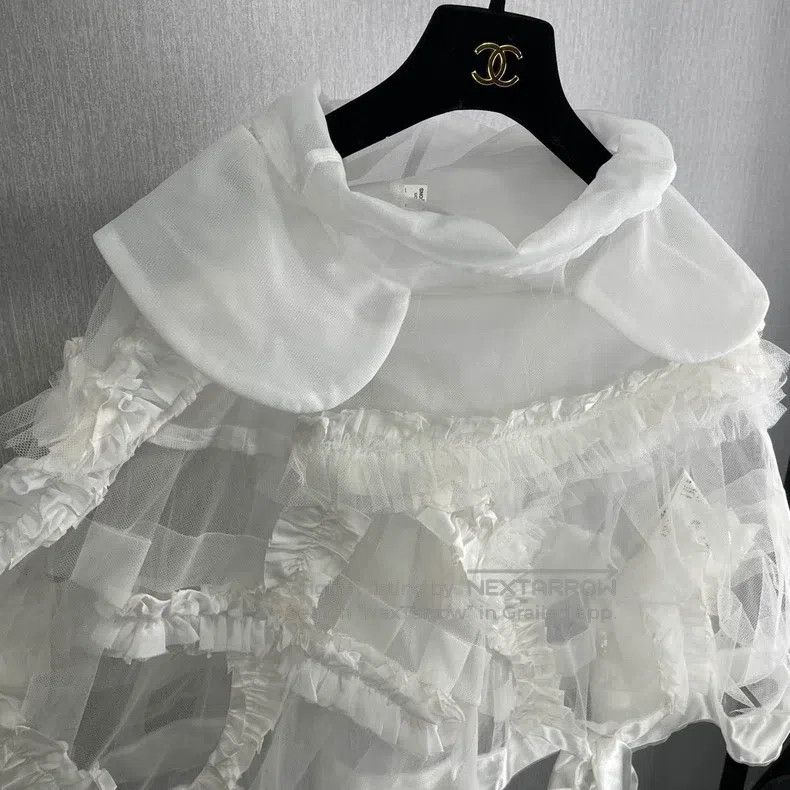 Comme des Garcons Comme Des Garcons White Lace Shawl Cloak Short Jacket Size M / US 6-8 / IT 42-44 - 7 Thumbnail