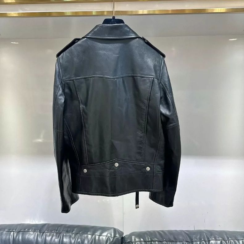Saint Laurent Paris Saint Laurent Paris Solid color zipper leather jacket-2506 Size US XS / EU 42 / 0 - 6 Thumbnail