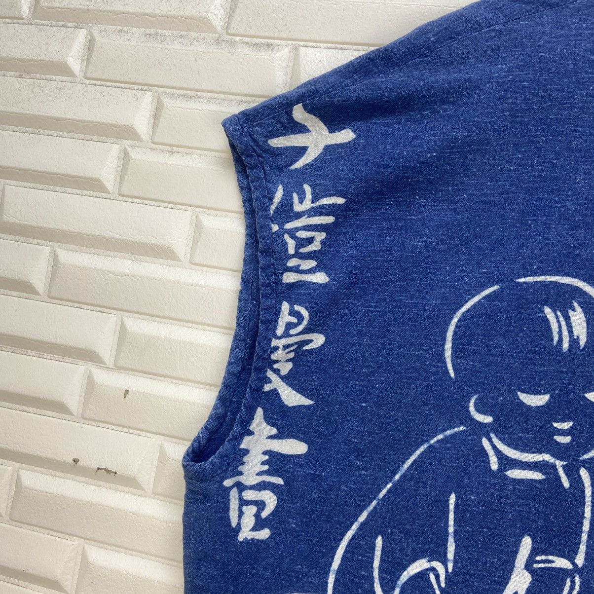 Japanese Brand Vintage Japanese Traditional Indigo Sleeveless Buttonless Size US L / EU 52-54 / 3 - 12 Thumbnail