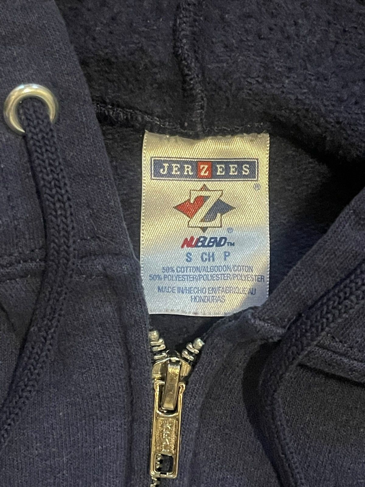 Jerzees × Vintage Vintage Y2K Blue Jerzees A.P. Morris Full Zip Hoodie Sz S Size US S / EU 44-46 / 1 - 2 Thumbnail
