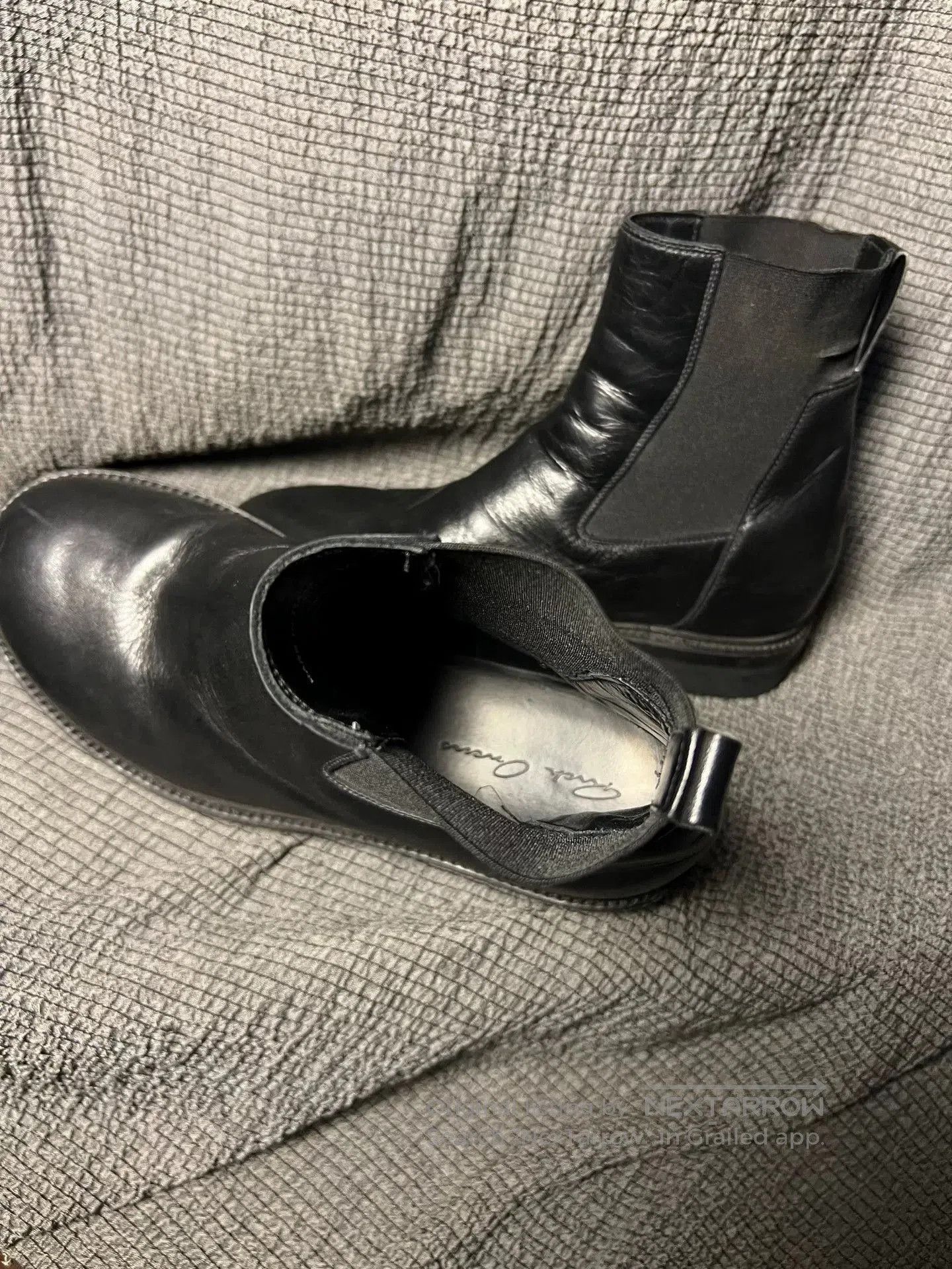 Rick Owens black leather chelsea boots by rick owens. Size US 7 / EU 40 - 7 Thumbnail