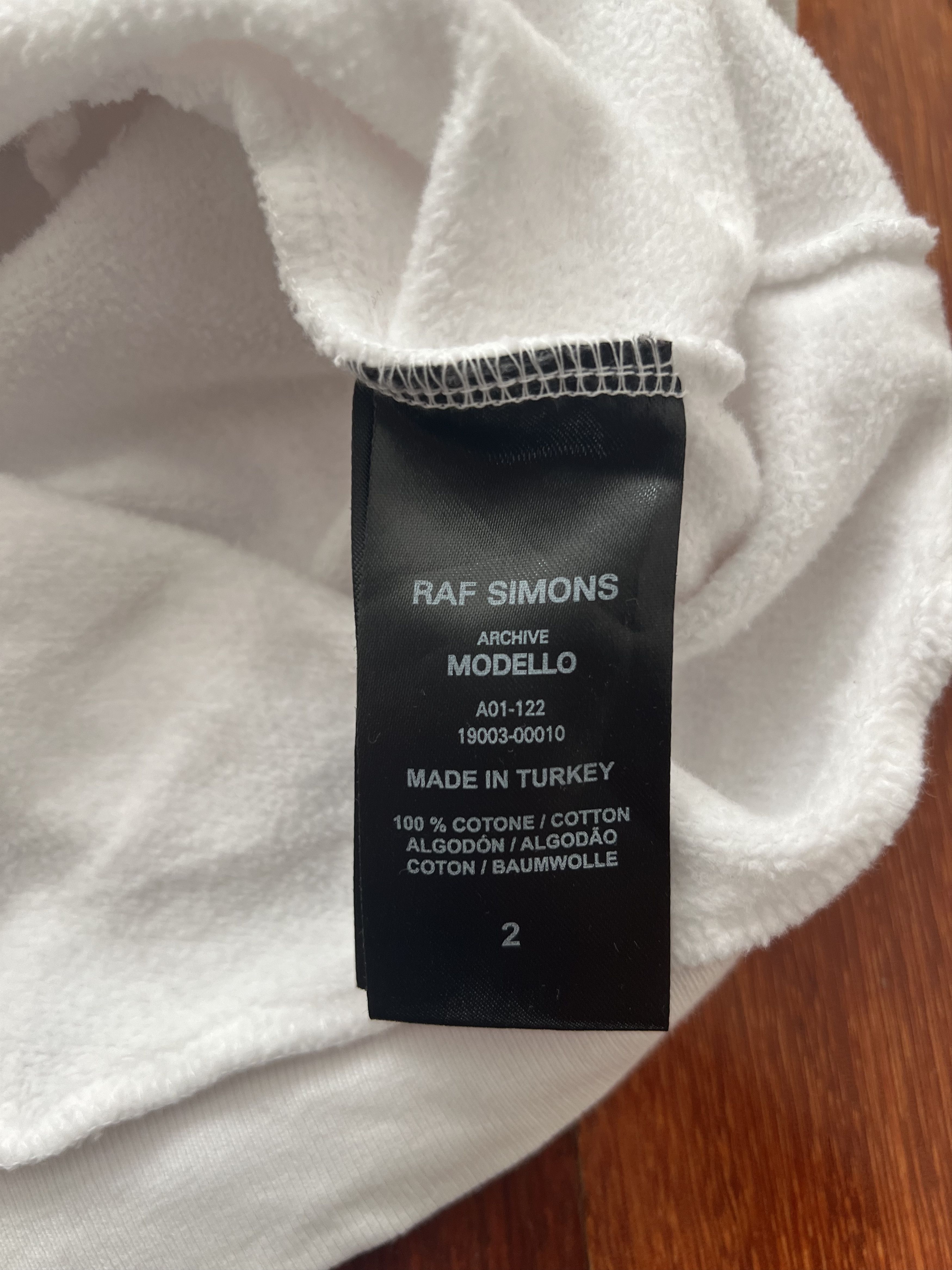 Raf Simons 💚 Raf Simons Redux Oversized White Kollaps Hoodie Size US M / EU 48-50 / 2 - 9 Thumbnail