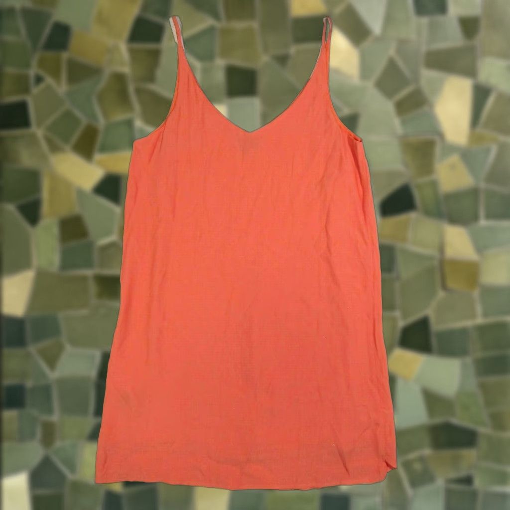 Topshop Topshop 100% Rayon Orange Coral Pink Spaghetti Strap Tunic Tank Dress Women 8 Size M / US 6-8 / IT 42-44 - 1 Thumbnail