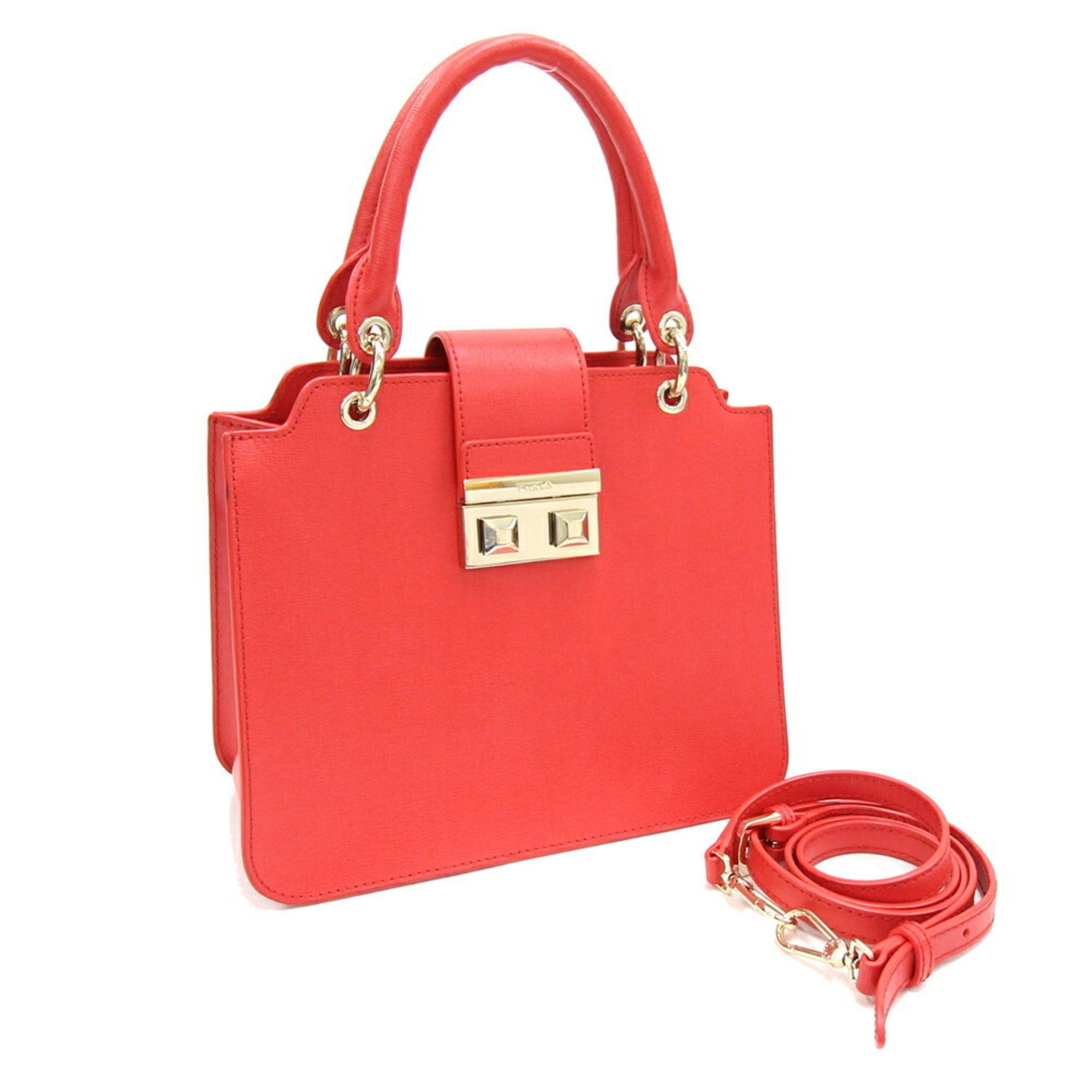 image of Furla Handbag Red Leather Shoulder Bag Ladies Furla in Red Color, Women's