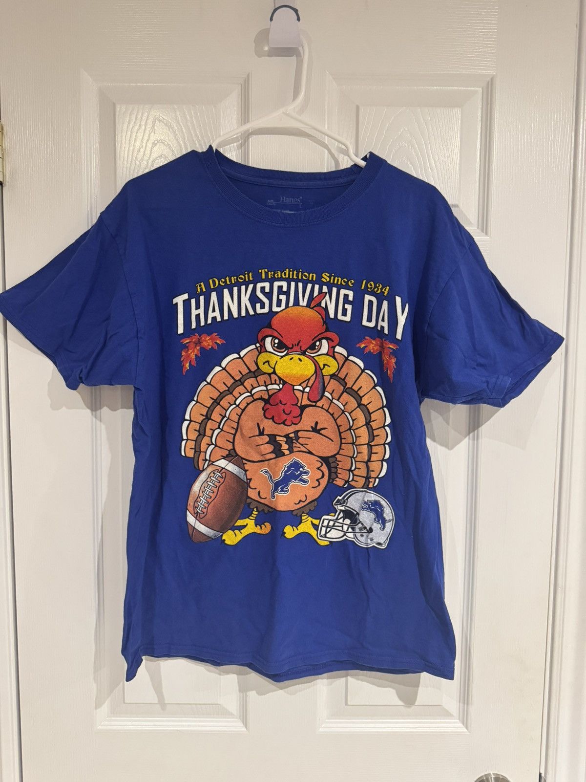 Gildan Vintage Detroit lions thanksgiving tee Size US L / EU 52-54 / 3 - 2 Thumbnail