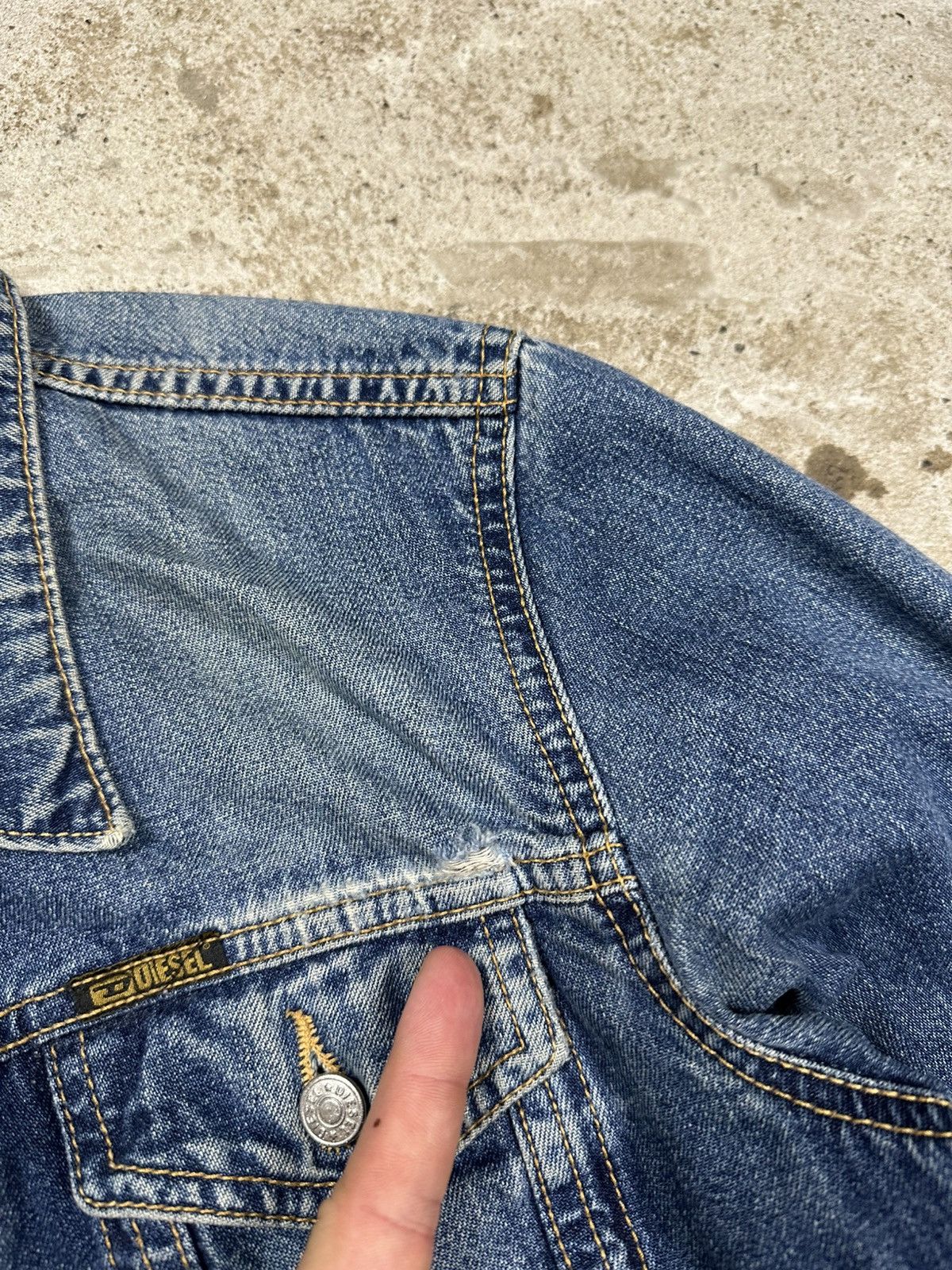 Diesel Vintage Y2K Diesel Denim Jeans Trucker Jacket Size S / US 4 / IT 40 - 8 Thumbnail