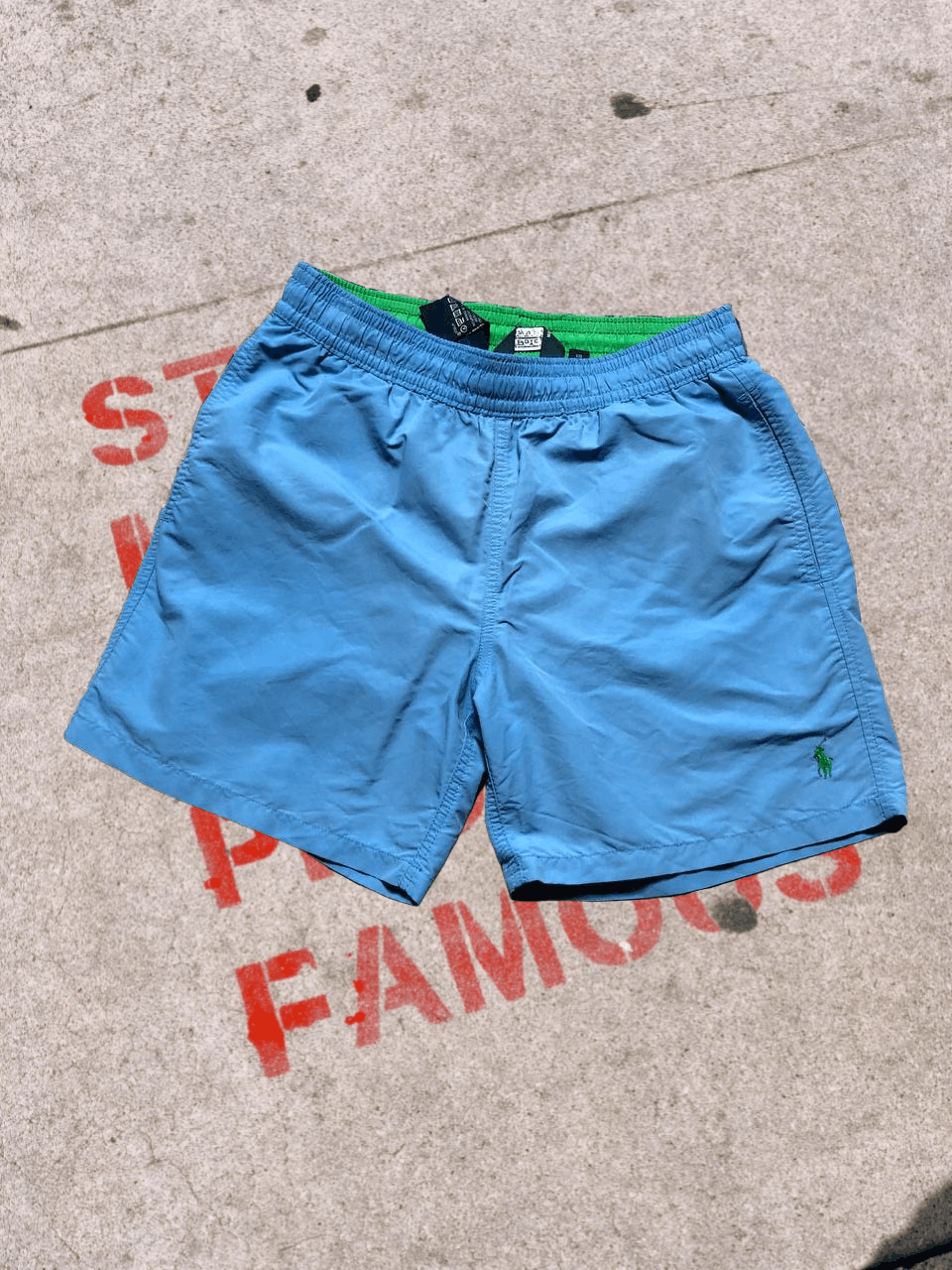Polo Ralph Lauren Polo by Ralph Lauren Swimming Nylon Shorts Blue Size US 30 / EU 46 - 1 Thumbnail