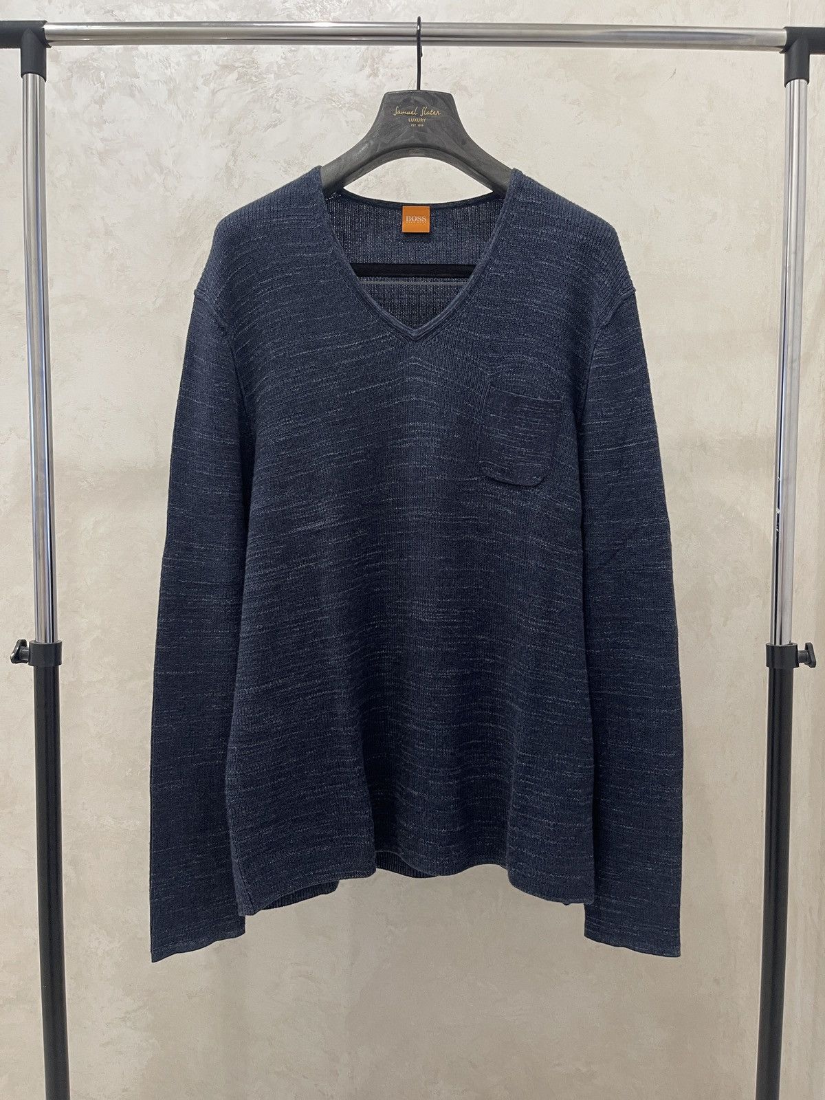 Hugo Boss Thin longsleeve sweater hugo boss blue jumper Size US XXL / EU 58 / 5 - 1 Thumbnail