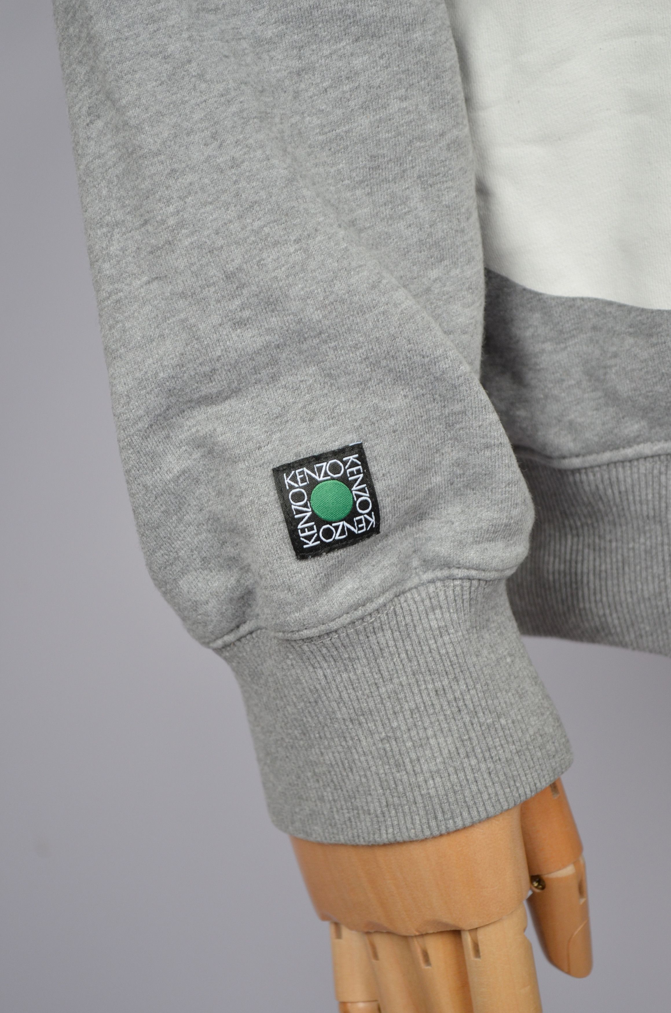 Designer × Kenzo KENZO Color Block Hoodie Dove Grey Logo Sweatshirt Designer Size US L / EU 52-54 / 3 - 13 Thumbnail