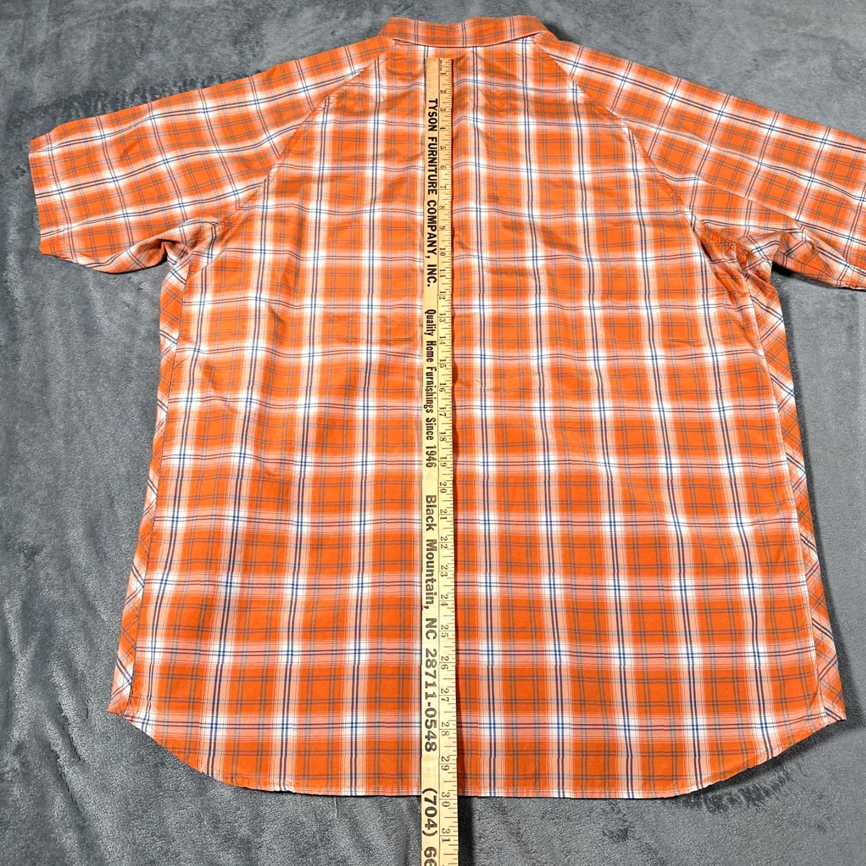 Vintage REI Button-Up Shirt Mens XL Orange Tartan Plaid Raglan Short Sleeve Zip Pocket Size US XL / EU 56 / 4 - 7 Thumbnail