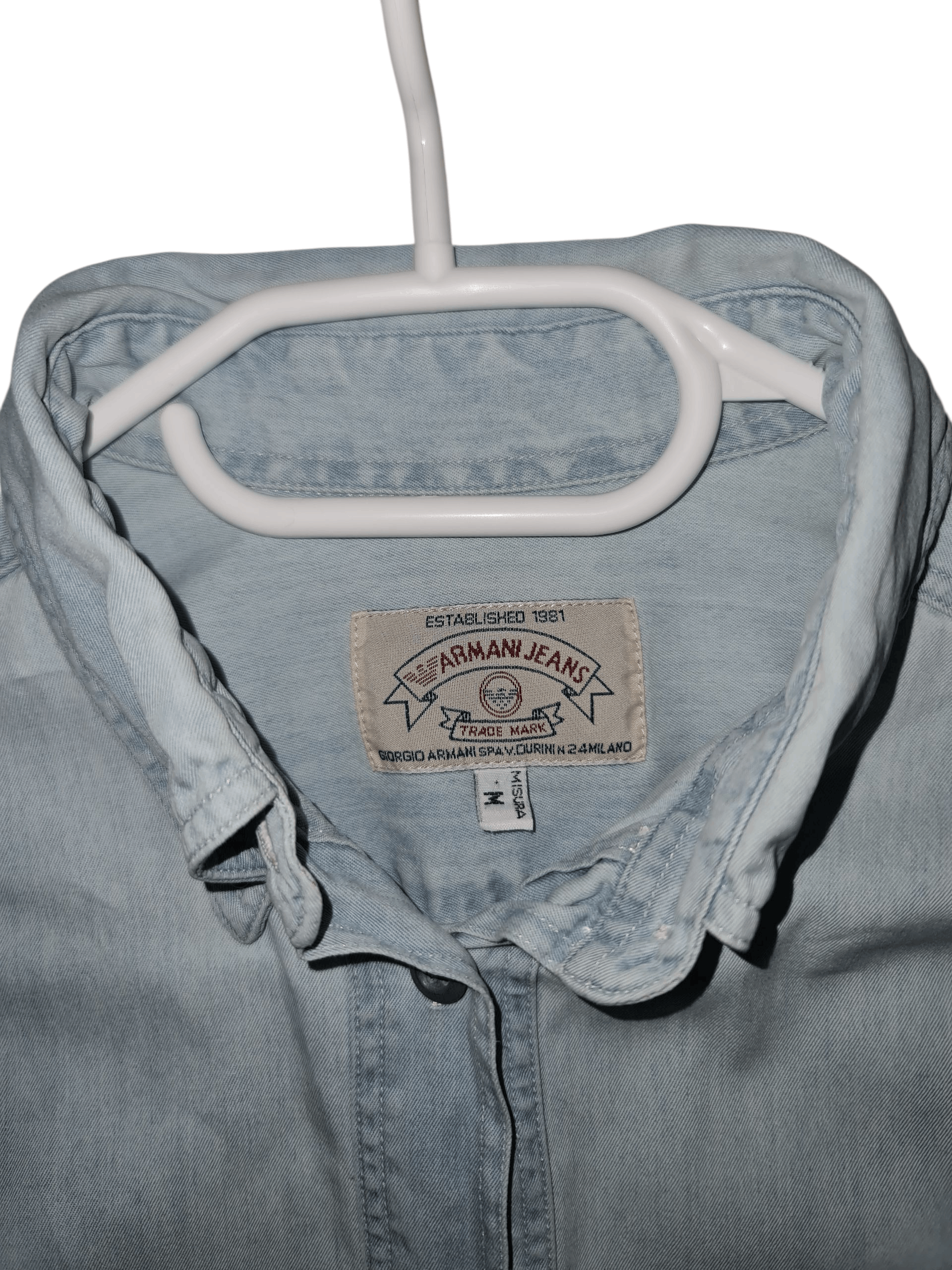 Armani Armani 90s Vintage Y2K Blue Shirt tee Size US L / EU 52-54 / 3 - 6 Thumbnail