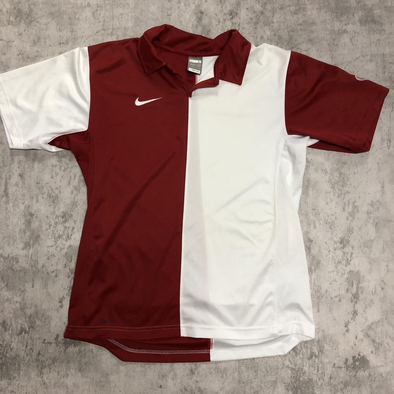 Nike Nike red and white polo shirt #poloshirt Size US L / EU 52-54 / 3 - 1 Thumbnail