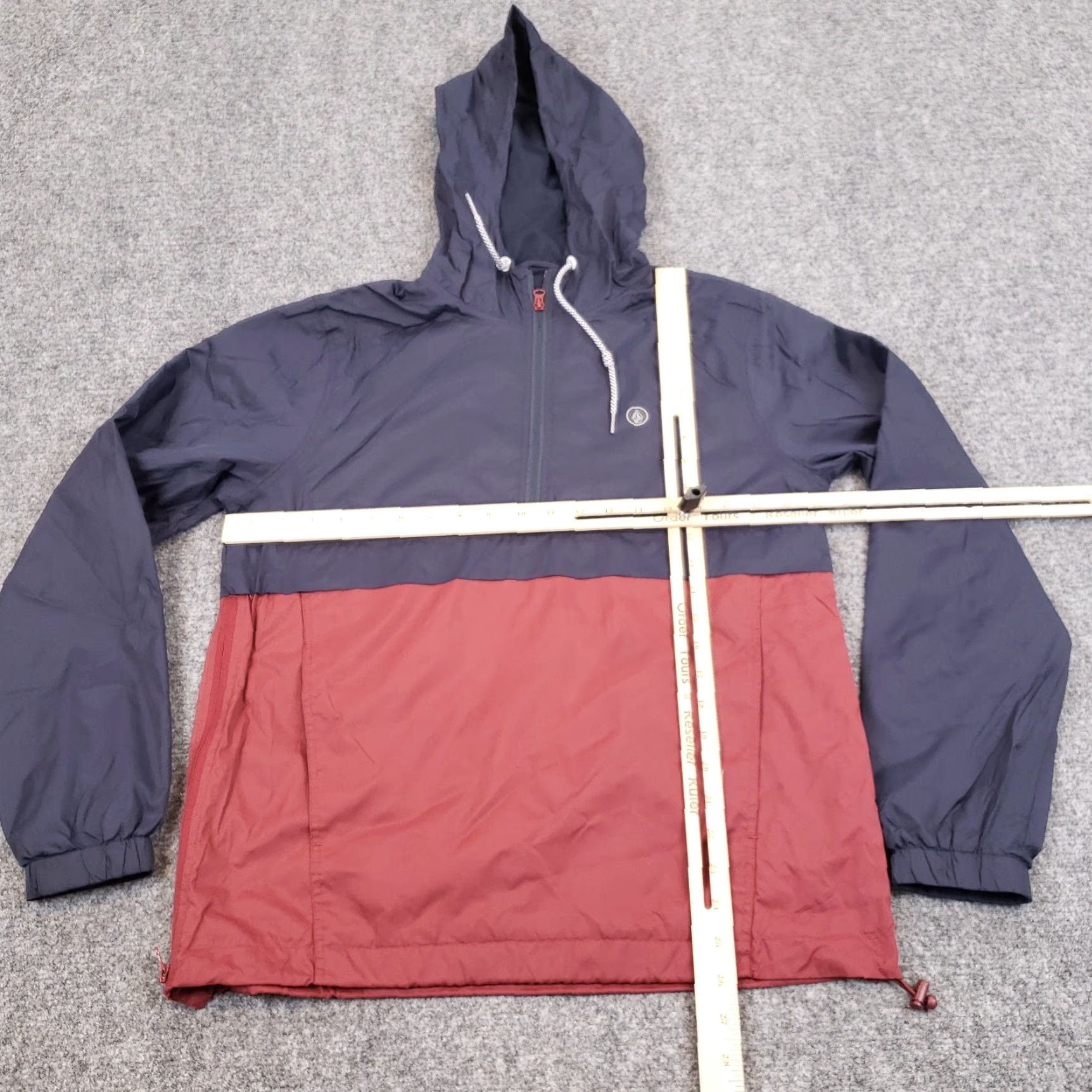 Volcom Volcom Mens Small Blue Lightweight Pullover Hooded Windbreaker Jacket 1/4 Zip Size US S / EU 44-46 / 1 - 2 Thumbnail