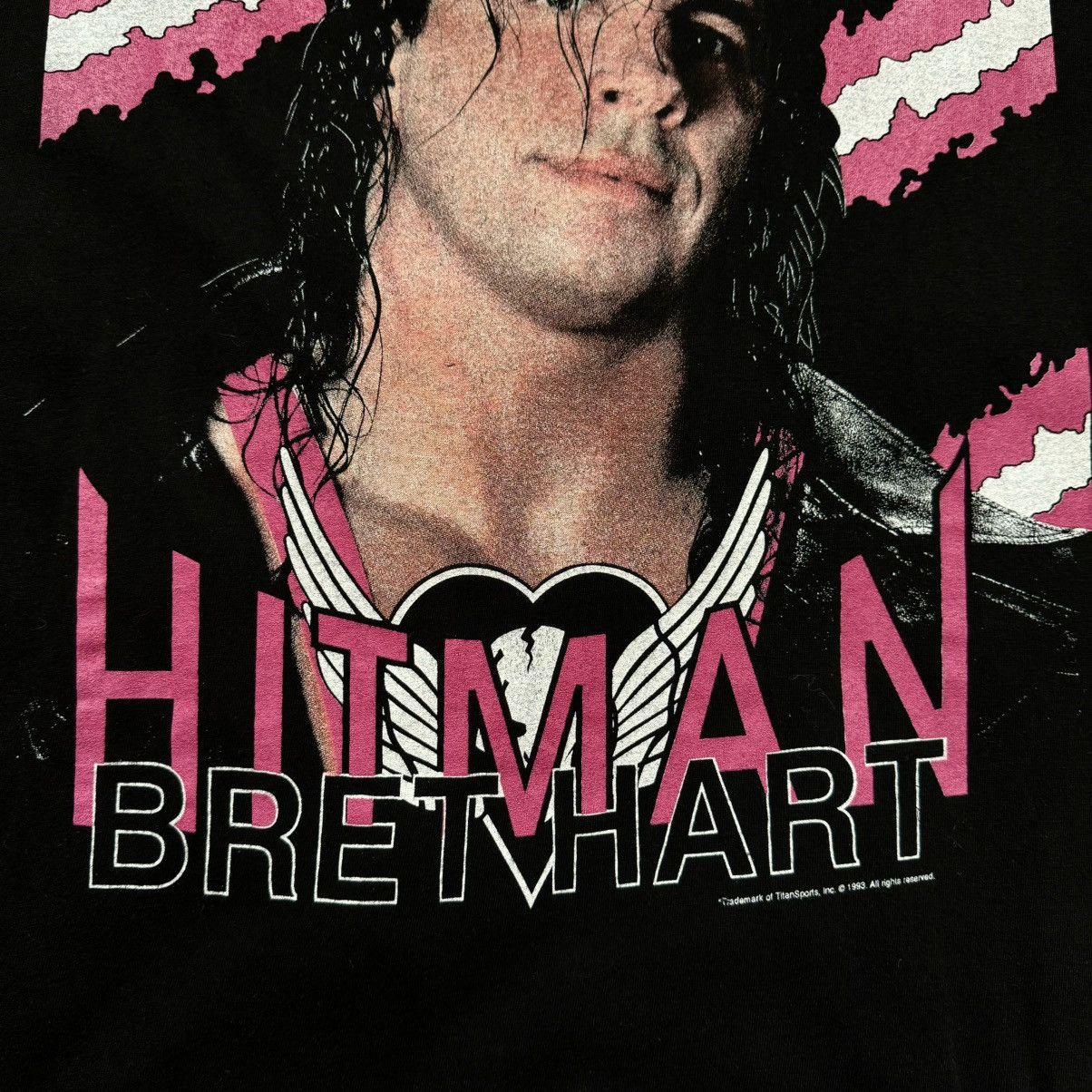 WWE Bret Hart hitman 1993 vintage wwe wwf wrestling titansports Size US XL / EU 56 / 4 - 4 Thumbnail