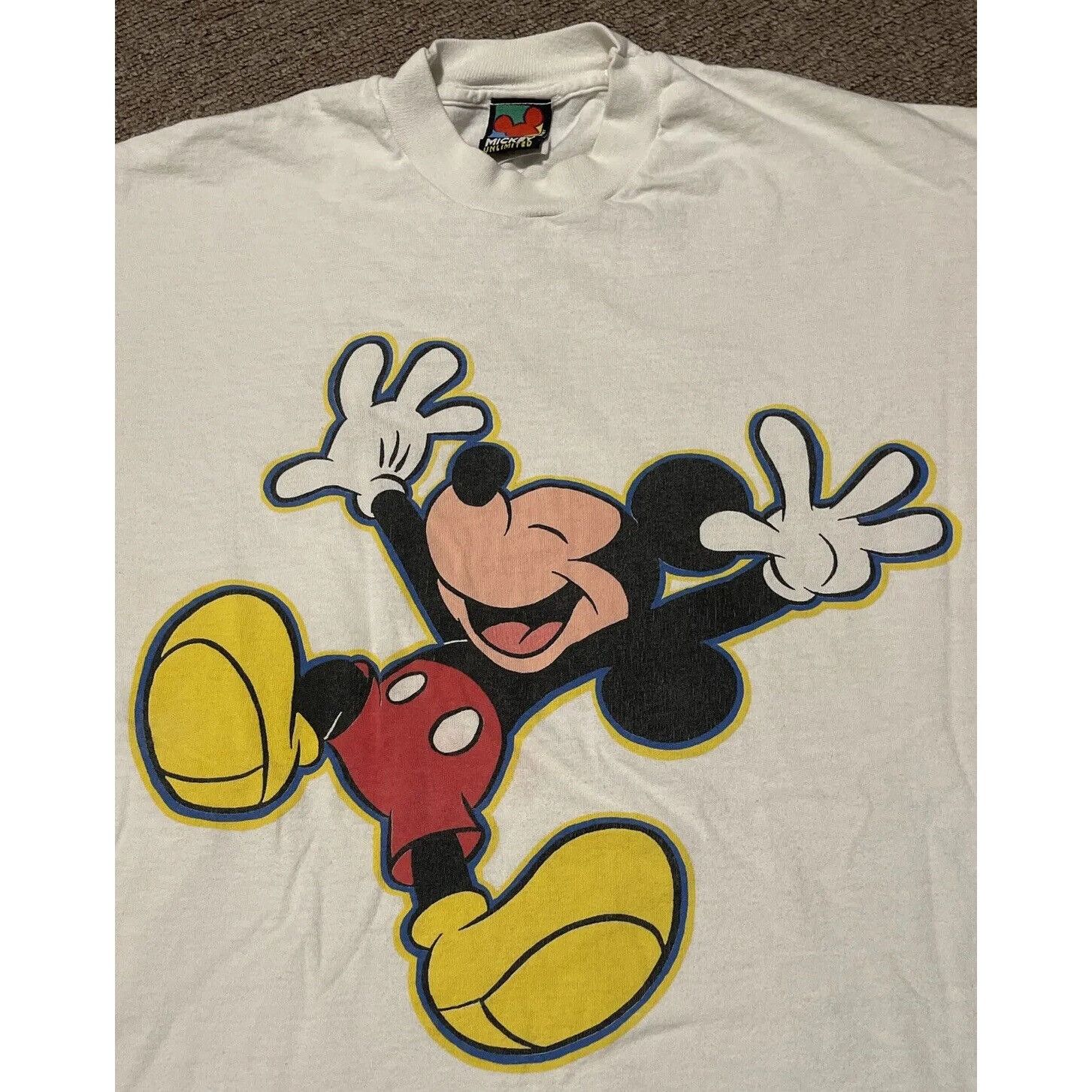 Mickey Unlimited Vintage 90s Mens Large Walt Disney World Mickey Unlimited Si Size US L / EU 52-54 / 3 - 3 Thumbnail