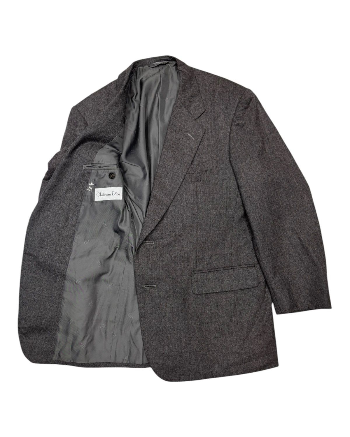 Christian Dior Monsieur × Vintage CHRISTIAN DIOR WOOL GREY BLAZER JACKET COAT Size US S / EU 44-46 / 1 - 1 Thumbnail