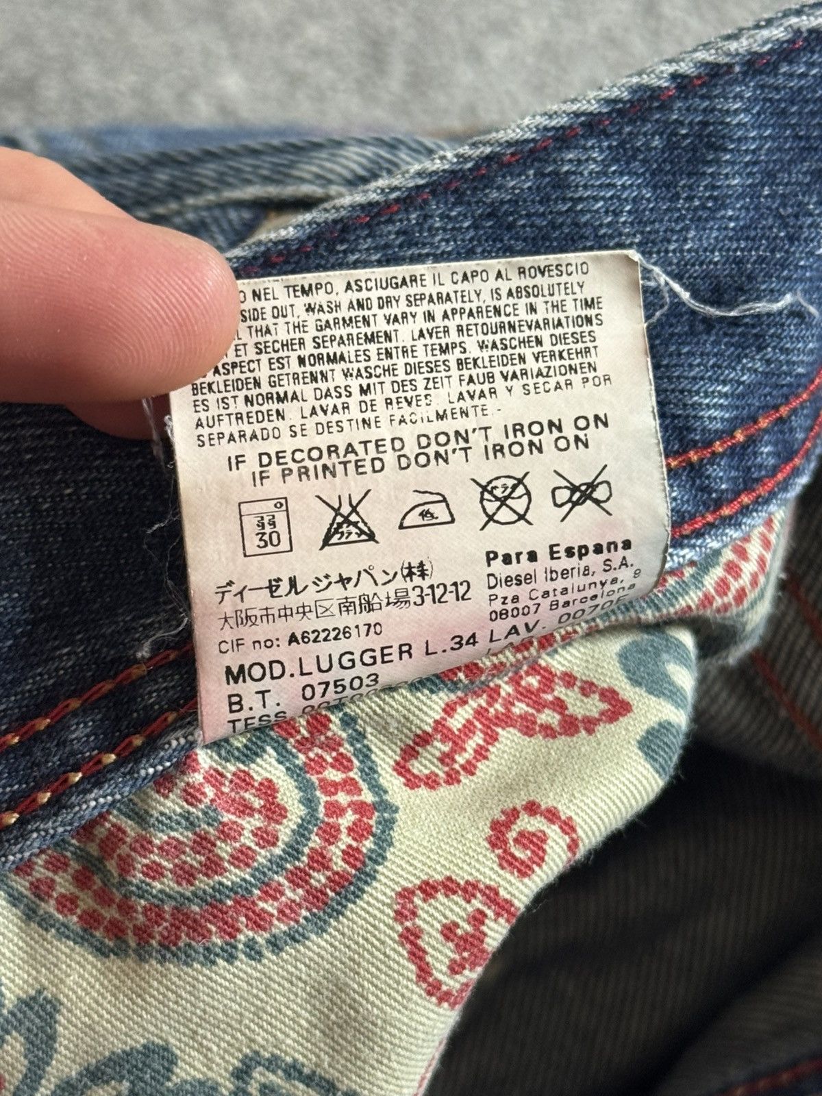 Diesel Diesel 36/34 Lugger denim baggy pants jeans trousers vintage Size US 36 / EU 52 - 16 Thumbnail