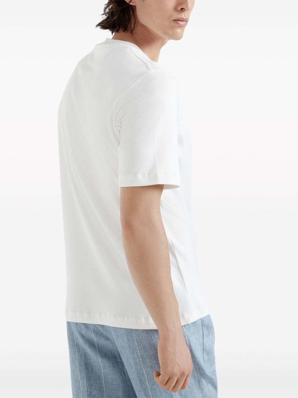 Brunello Cucinelli o1la1rc1a0425 T-Shirt in White Size US S / EU 44-46 / 1 - 3 Thumbnail