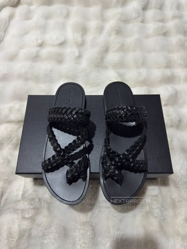 Saint Laurent Paris Saint Laurent Paris Woven Men's Slippers Sandals Size US 12 / EU 45 - 4 Thumbnail