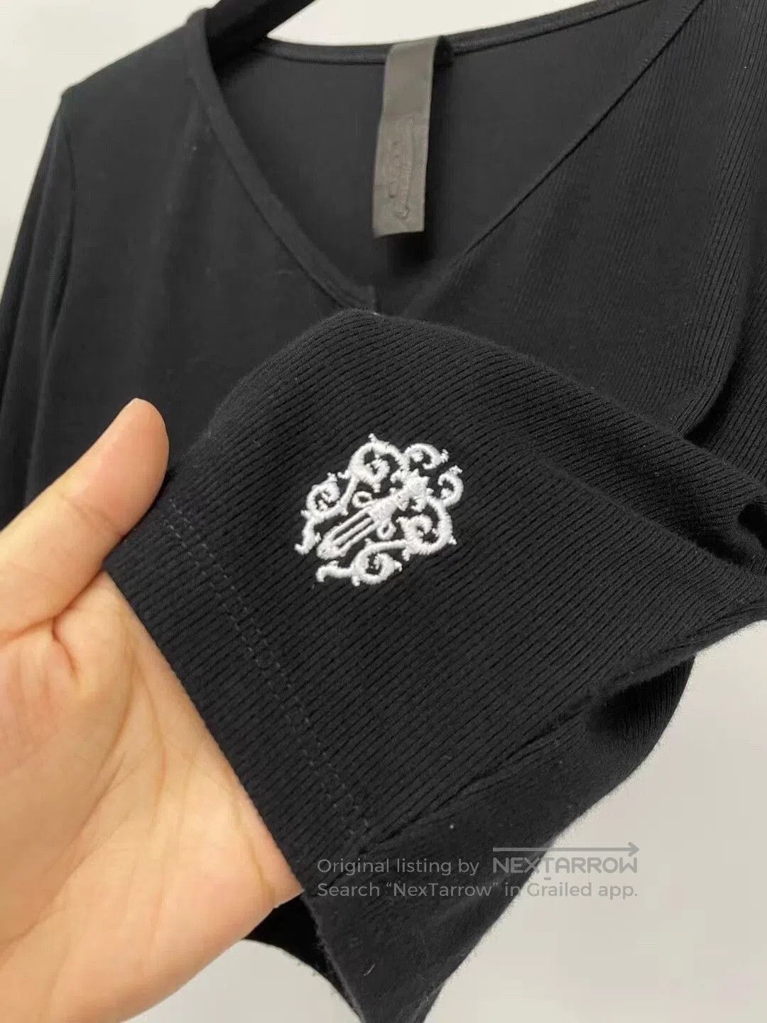 Chrome Hearts Chrome Hearts Black Cropped Embroidered Cardigan. Size L / US 10 / IT 46 - 3 Thumbnail