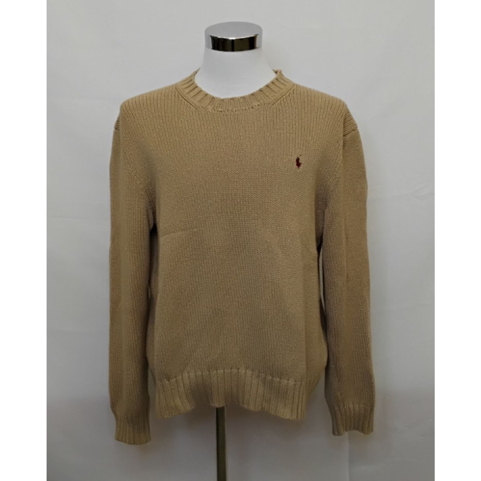 Polo Ralph Lauren Polo Ralph Lauren Sweater Men's L Tan 100% Cotton Crew Neck Size US L / EU 52-54 / 3 - 2 Thumbnail
