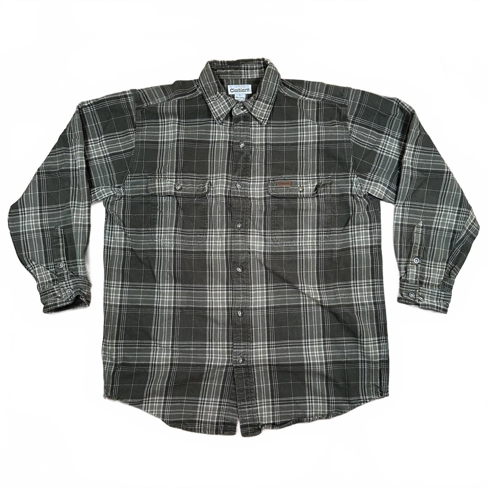 Carhartt Carhartt Men's Casual Shirt Large Green Plaid S1750LV Size US L / EU 52-54 / 3 - 1 Thumbnail