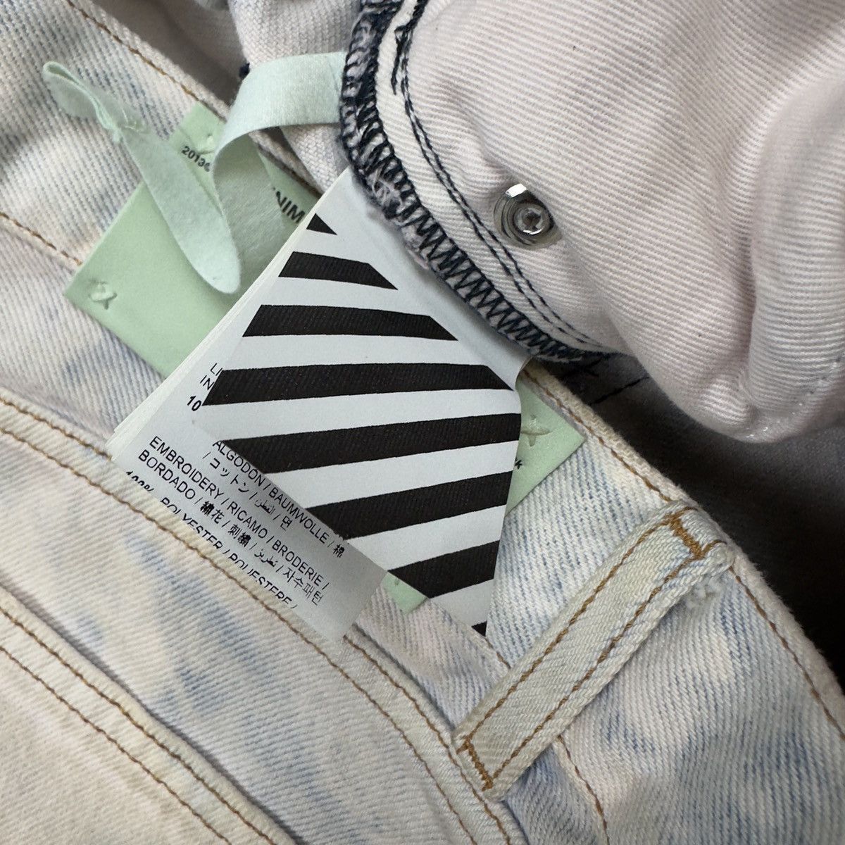 Off White Ev Bravado Rare Unreleased Denim Jeans 36x35