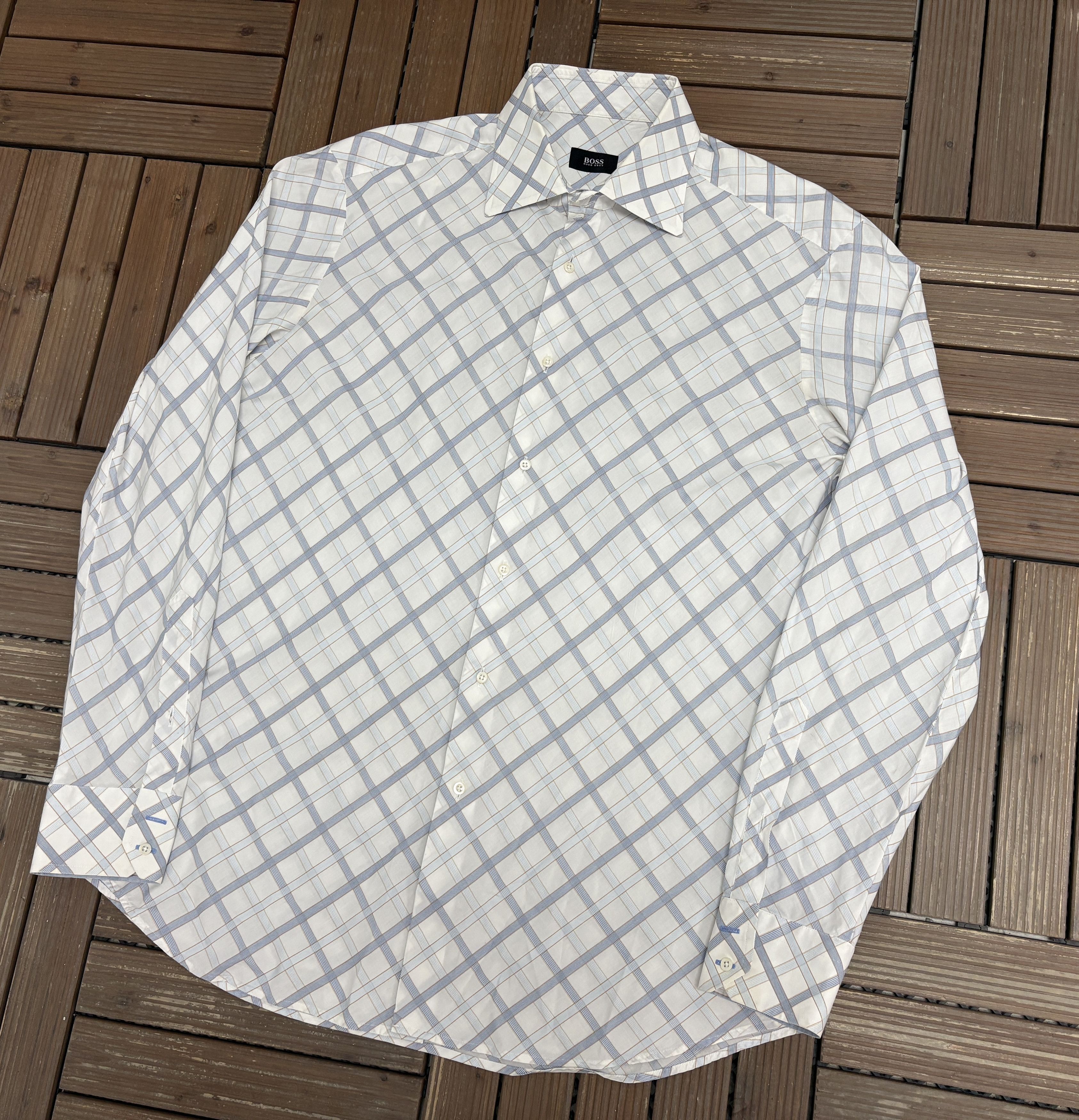 Hugo Boss BOSS Hugo Boss White Button Down Shirt Size US L / EU 52-54 / 3 - 3 Thumbnail