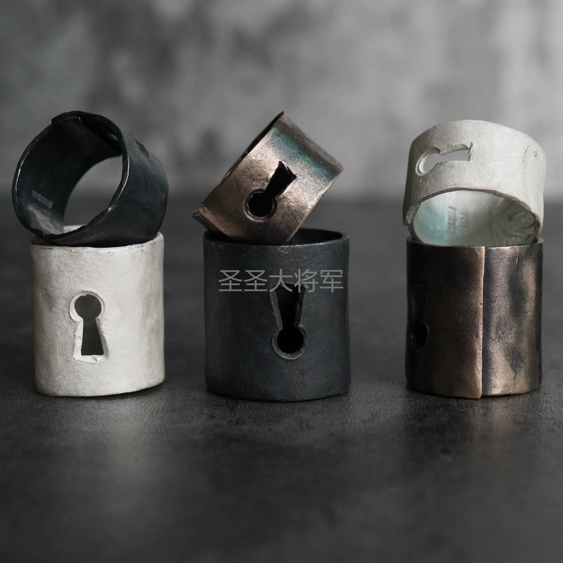 DETAJ Detaj Uma Wang x Lock Hole Silver Ring Size ONE SIZE - 3 Thumbnail
