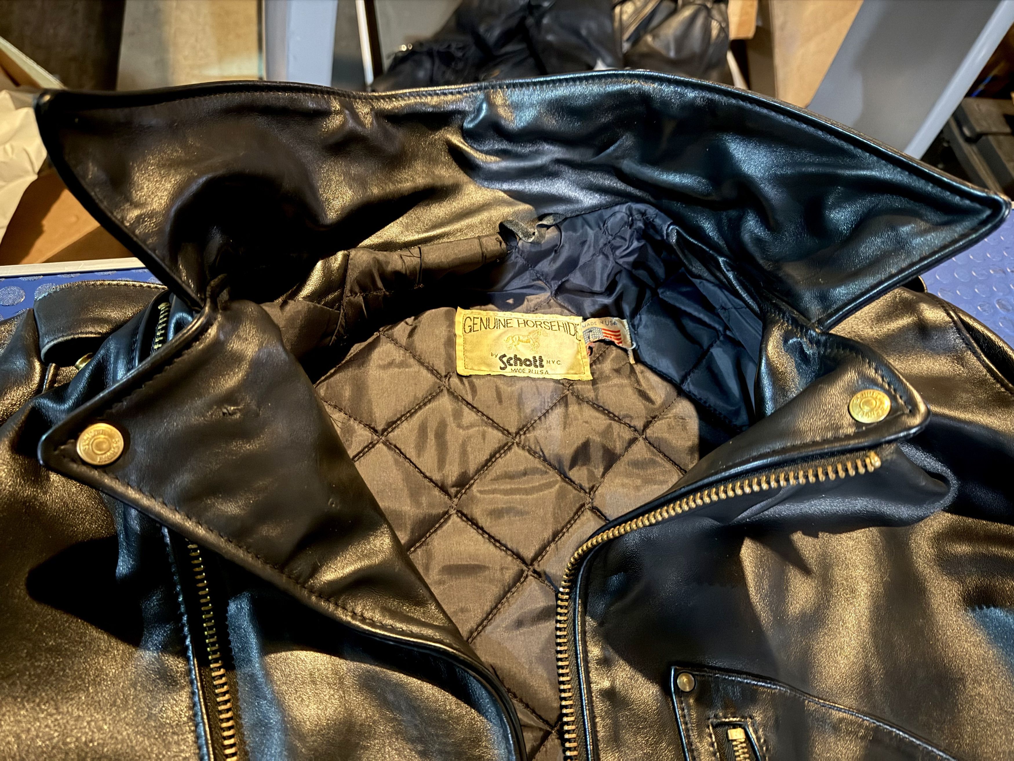 Schott Vintage 90’s Schott 611H Horsehide Sz48 Size US XXL / EU 58 / 5 - 10 Thumbnail