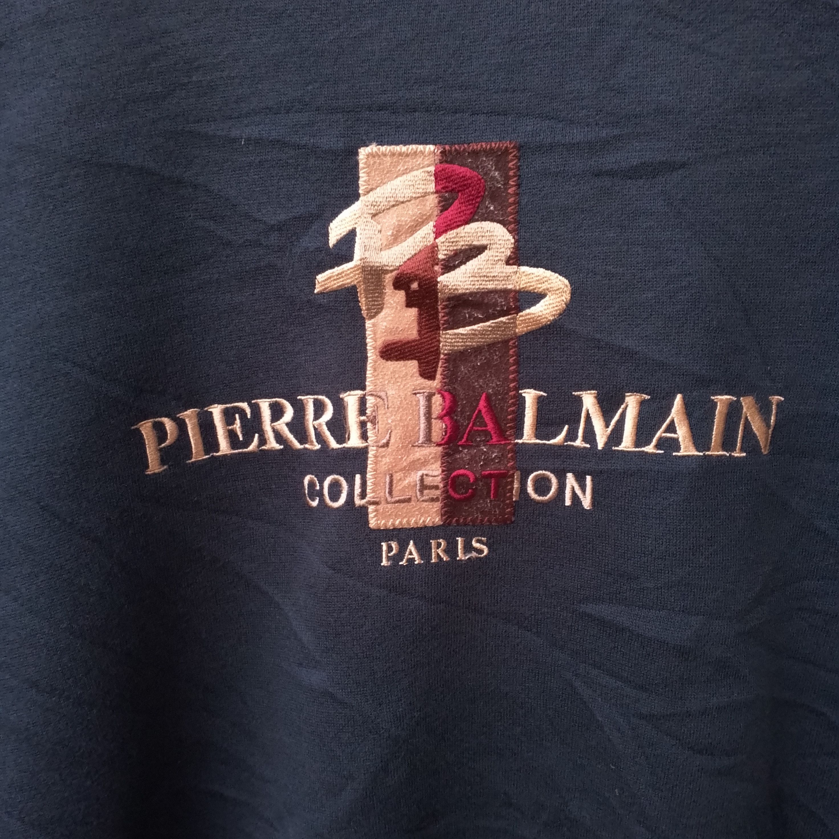 Pierre Balmain Vintage Pierre Balmain Embroidery Logo Sweatshirt Size US XL / EU 56 / 4 - 3 Thumbnail