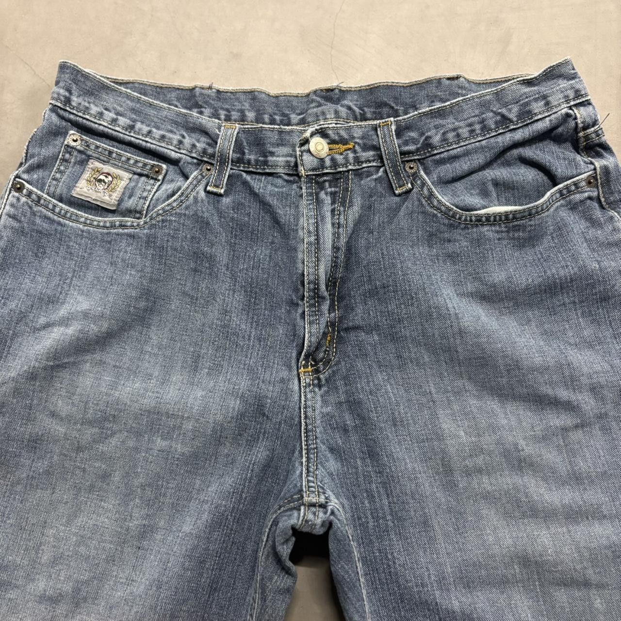 CINCH Crazy Vintage Y2K 2000s Grunge Baggy Streetwear Skater Cinch Medium Wash Denim Jeans! Size US 34 / EU 50 - 2 Thumbnail