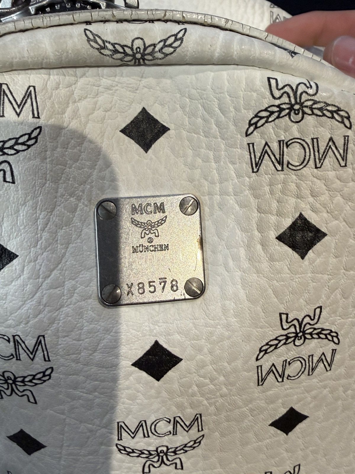 MCM Mcm white studded backpack Size ONE SIZE - 8 Thumbnail