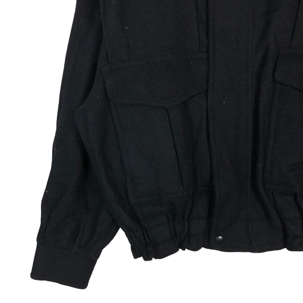 Issey Miyake 🔥Rich Black - Vintage Wool Biker Jacket Wood Heaven Japan Size US L / EU 52-54 / 3 - 4 Thumbnail