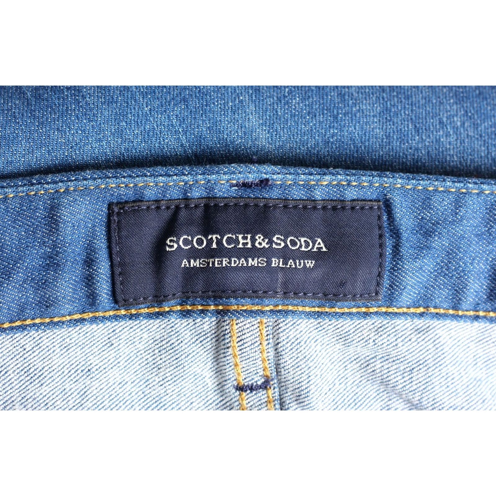 Scotch & Soda SCOTCH & SODA PHAIDON Jeans Men Slim 32x32 Denim Blue 5-Pocket Stretch DZ7545 Mens Size US 32 / EU 48 - 5 Thumbnail