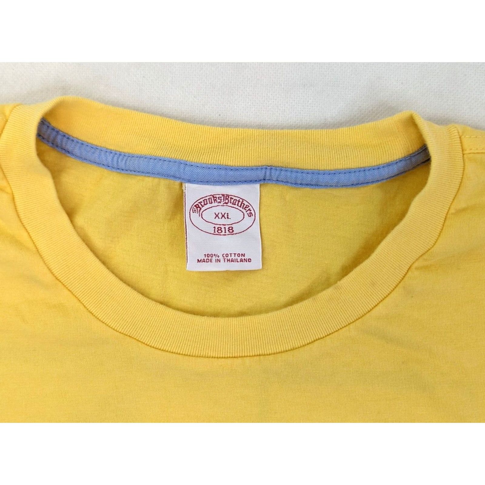 Brooks Brothers Brooks Brothers 1818 T-Shirt Men XL Yellow Floral Cotton Crew Neck Short Sleeve Logo Pattern Vintage: No Size US XL / EU 56 / 4 - 3 Thumbnail