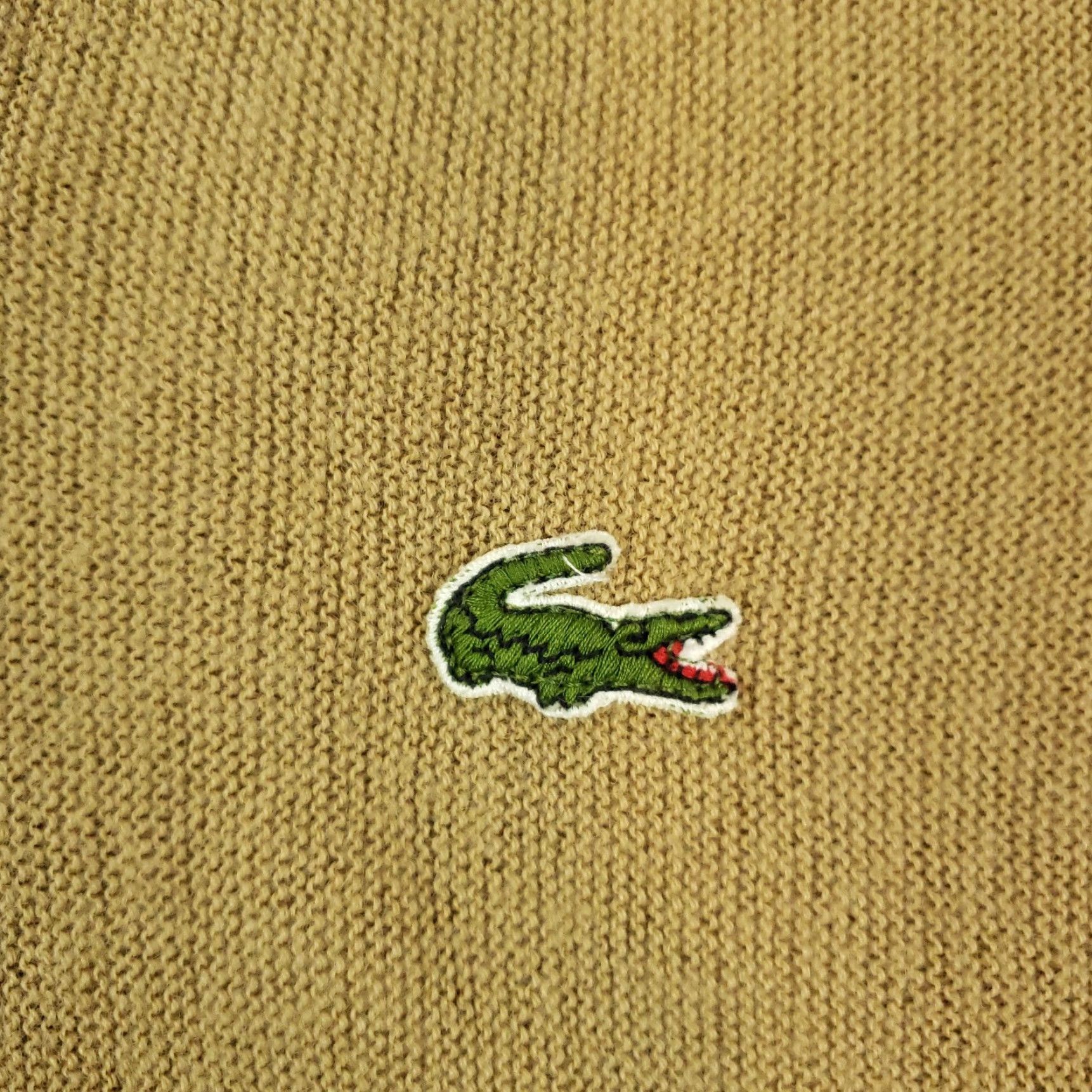 Lacoste IZOD Mens XL Brown V Neck Sweater Long Sleeve Pullover Casual Size US XL / EU 56 / 4 - 6 Thumbnail