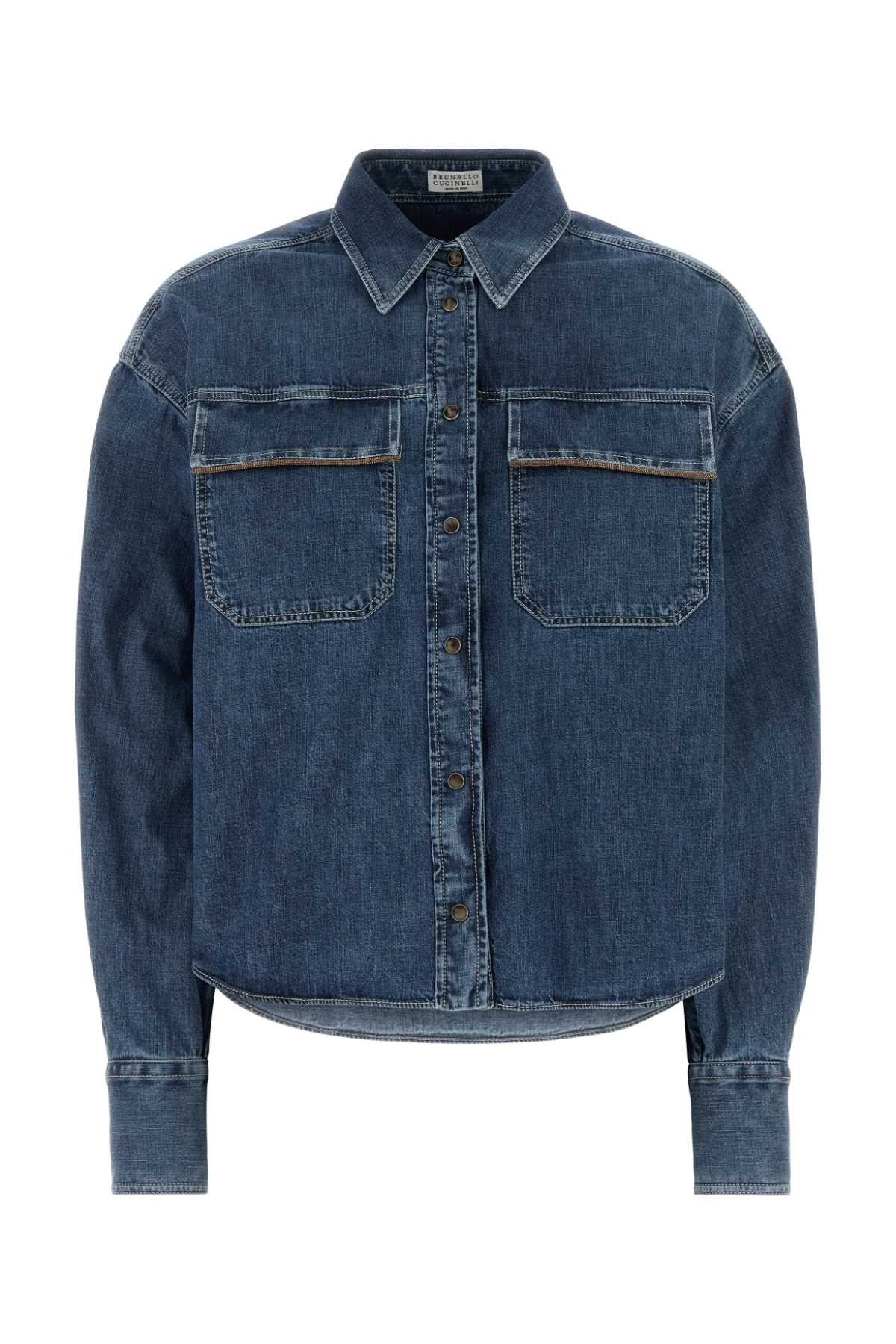 Brunello Cucinelli Denim Shirt Size L / US 10 / IT 46 - 1 Thumbnail