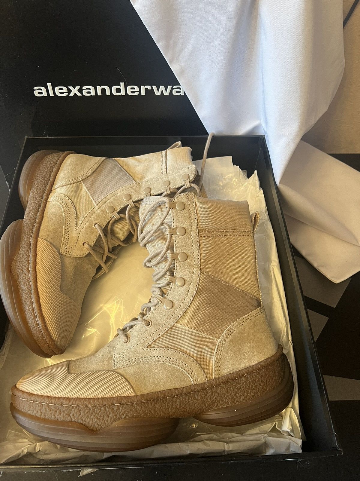 Alexander Wang A1 Combat Boot Suade Canvas Grailed