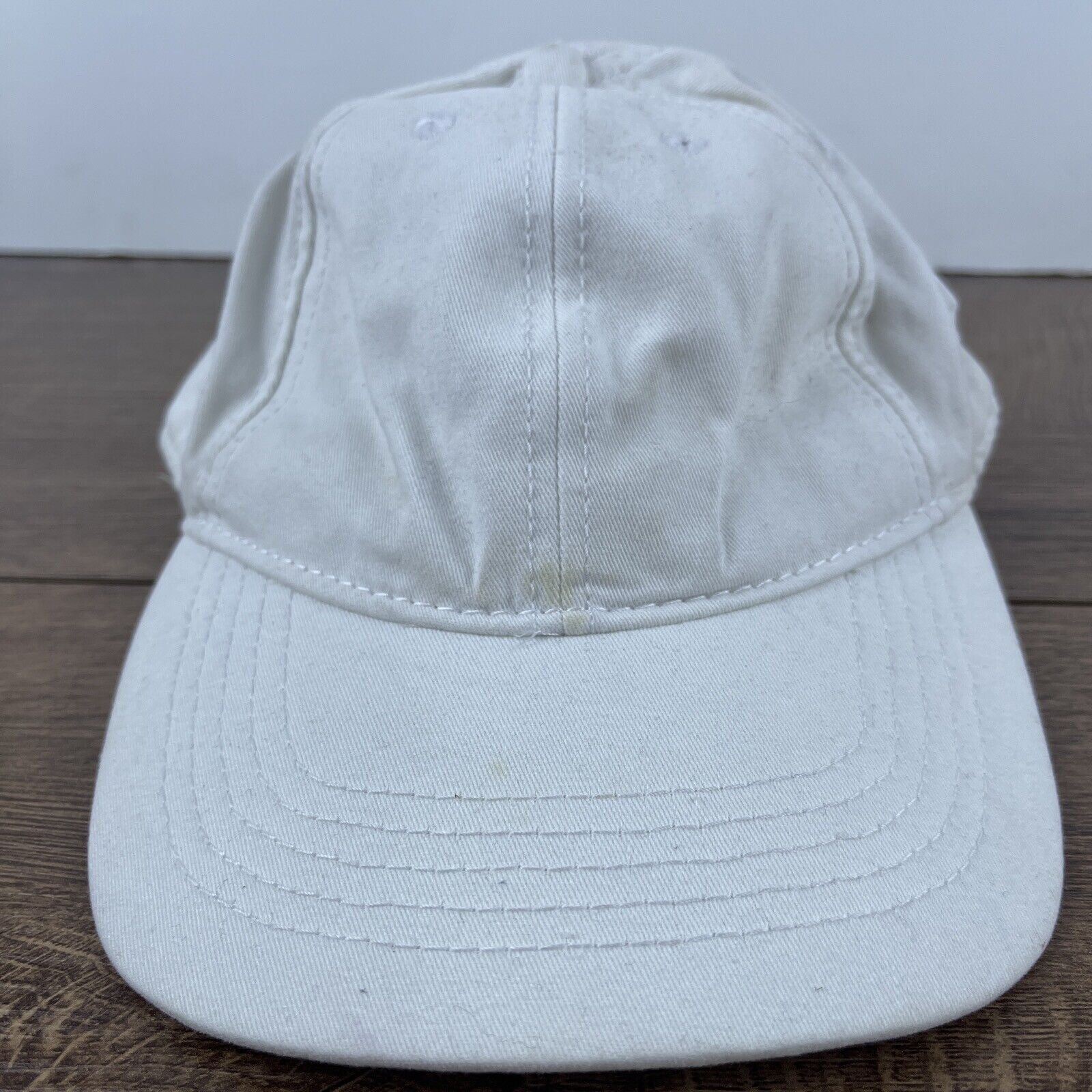 Other Plain White Hat Baseball White Hat Adjustable Adult Size Hat Size ONE SIZE - 2 Thumbnail