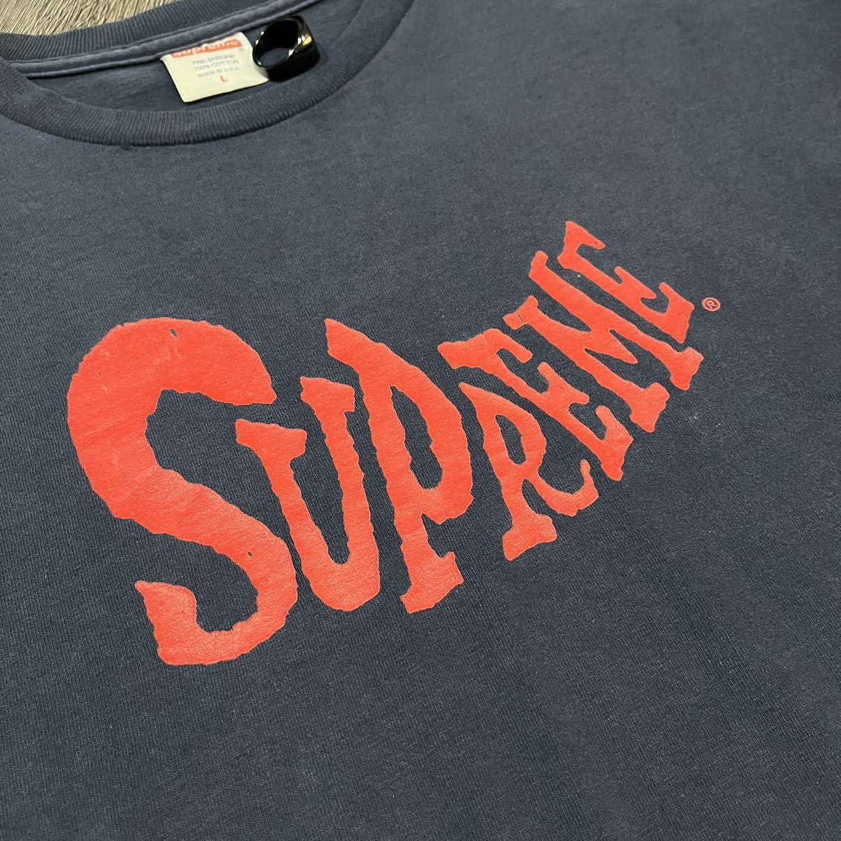 Supreme × Vintage Supreme Art Chantry Logo Tee Navy Size US L / EU 52-54 / 3 - 3 Thumbnail