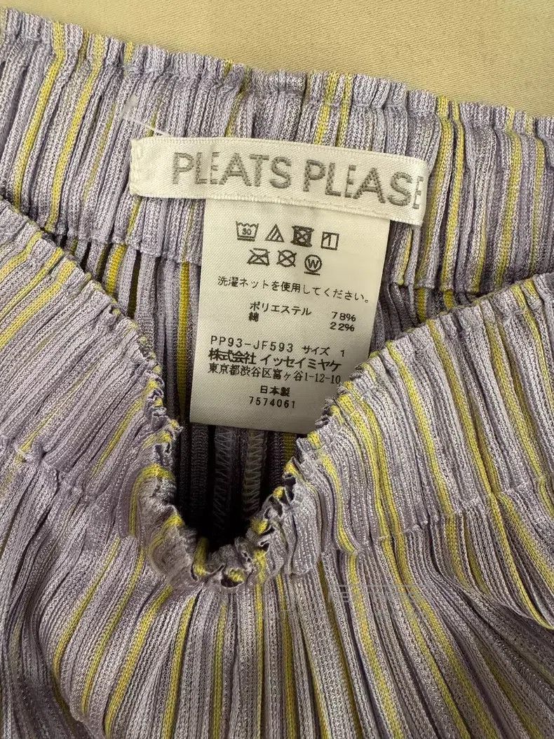 Issey Miyake Issey Miyake size:1 Light Purple Pleated Wide Leg Pants Size 22" - 3 Thumbnail